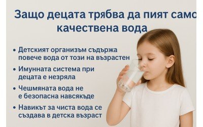 Защо децата трябва да пият само качествена вода?