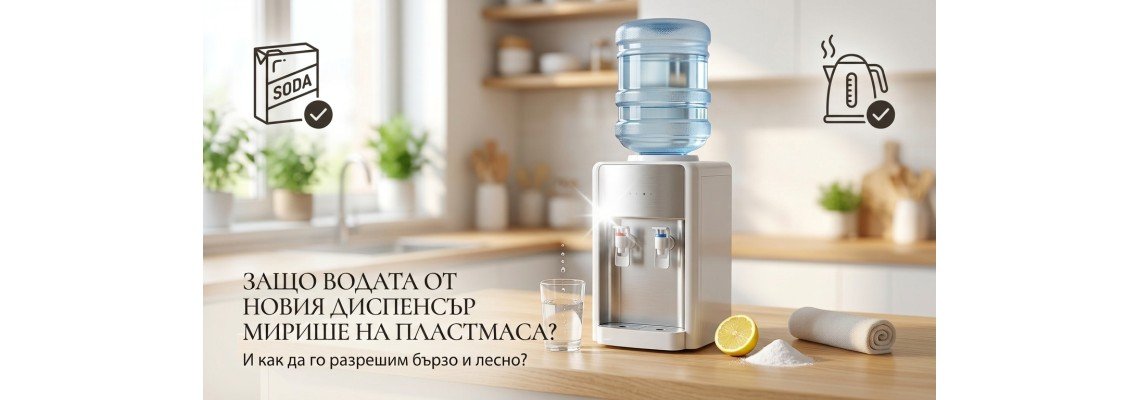 Защо водата от новия диспенсър мирише на пластмаса и как да го разрешим бързо?