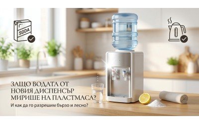 Защо водата от новия диспенсър мирише на пластмаса и как да го разрешим бързо?